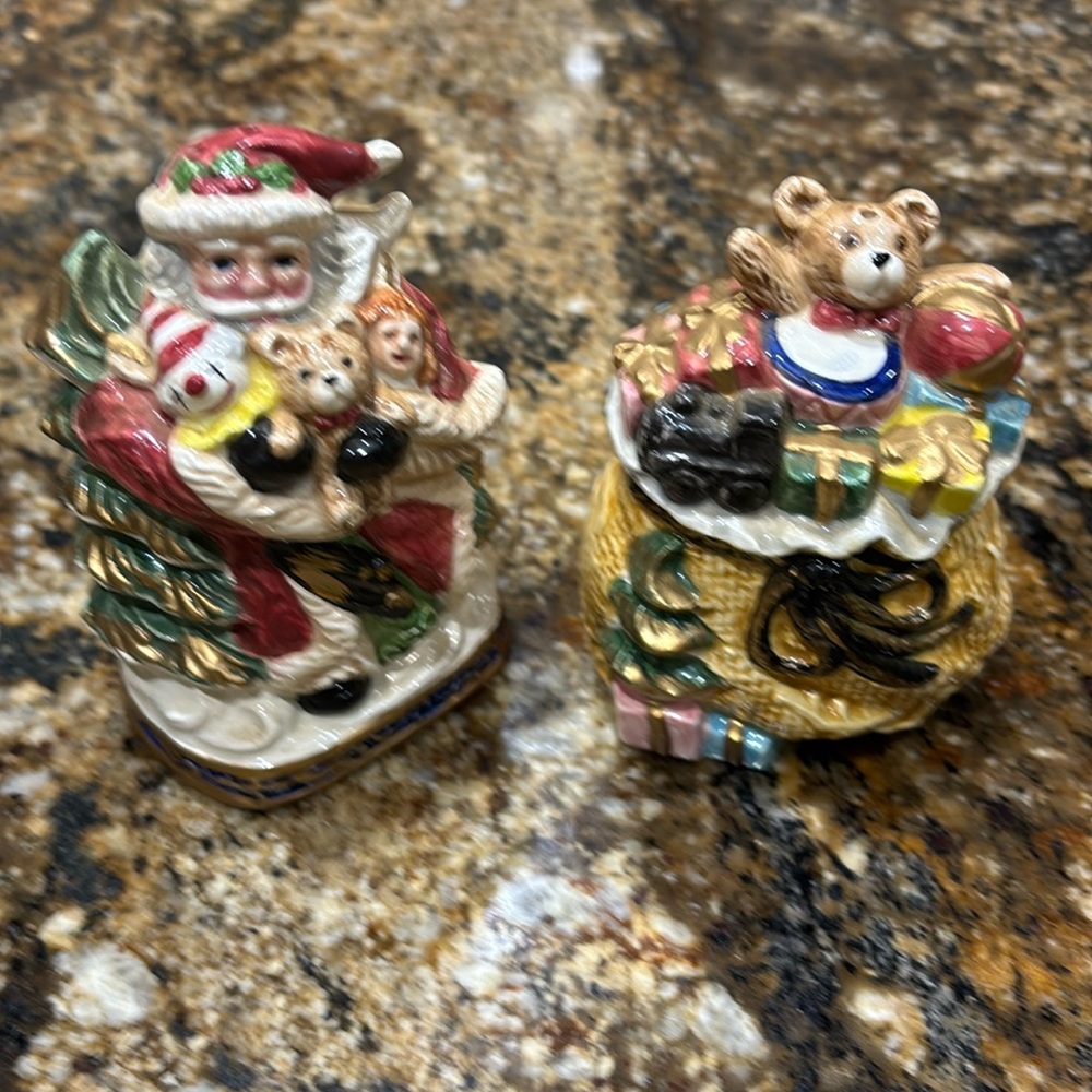 Vintage Christmas Salt and Pepper Shakers